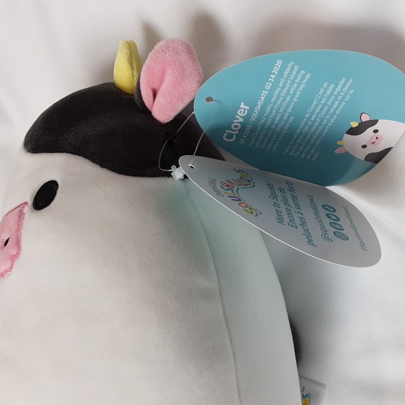 8" Squishmallows  - Clover the Cow, NWT - Picture 4 of 4